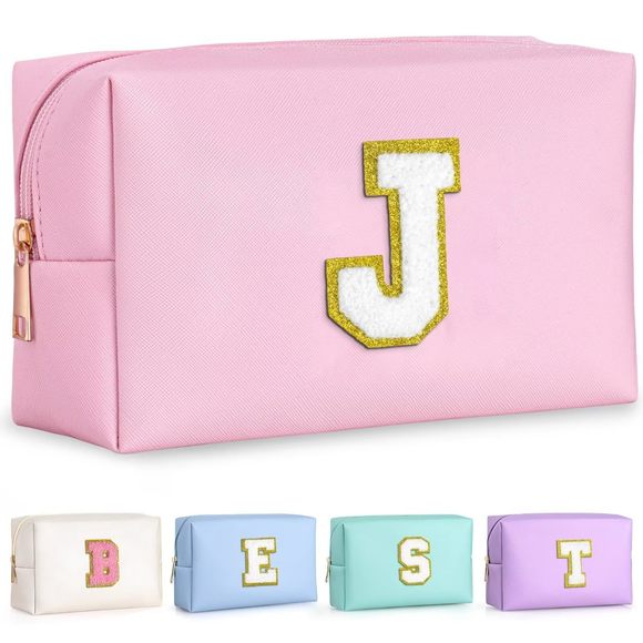 Birthday Gifts For Girls, Travel Makeup Bag Chenille Letter Pouch Cosmetic💚 - Picture 1 of 7
